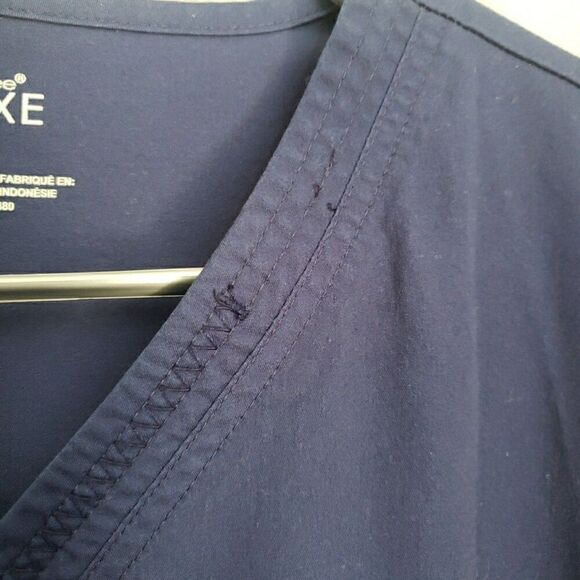 Cherokee Luxe Scrub Top Navy Scrubs Medical Vet Dental Womens Size M - Picture 6 of 6